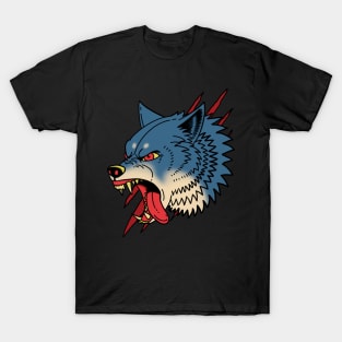 Wolf Head Vintage Tattoo T-Shirt